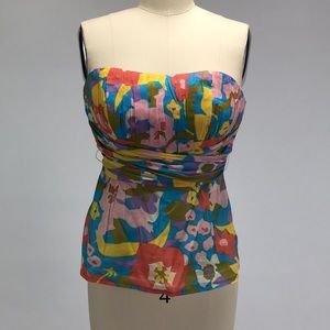 Nanette Lepore Floral Strapless Top